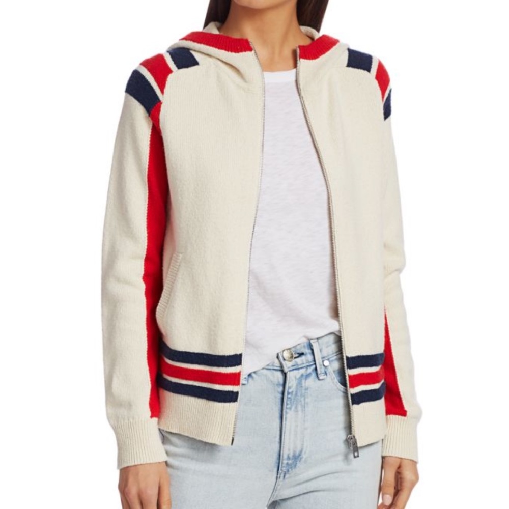 RAG & BONE Julee Zip-Up Striped Hoodie NWT - Picture 5 of 5